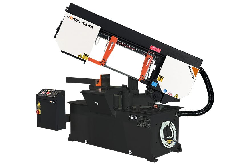 Bandsaw adalah mesin semi-otomatis tipe engsel yang digunakan secara industri, tahan lama, dan memiliki reputasi hebat untuk kinerja pemotongan yang baik.