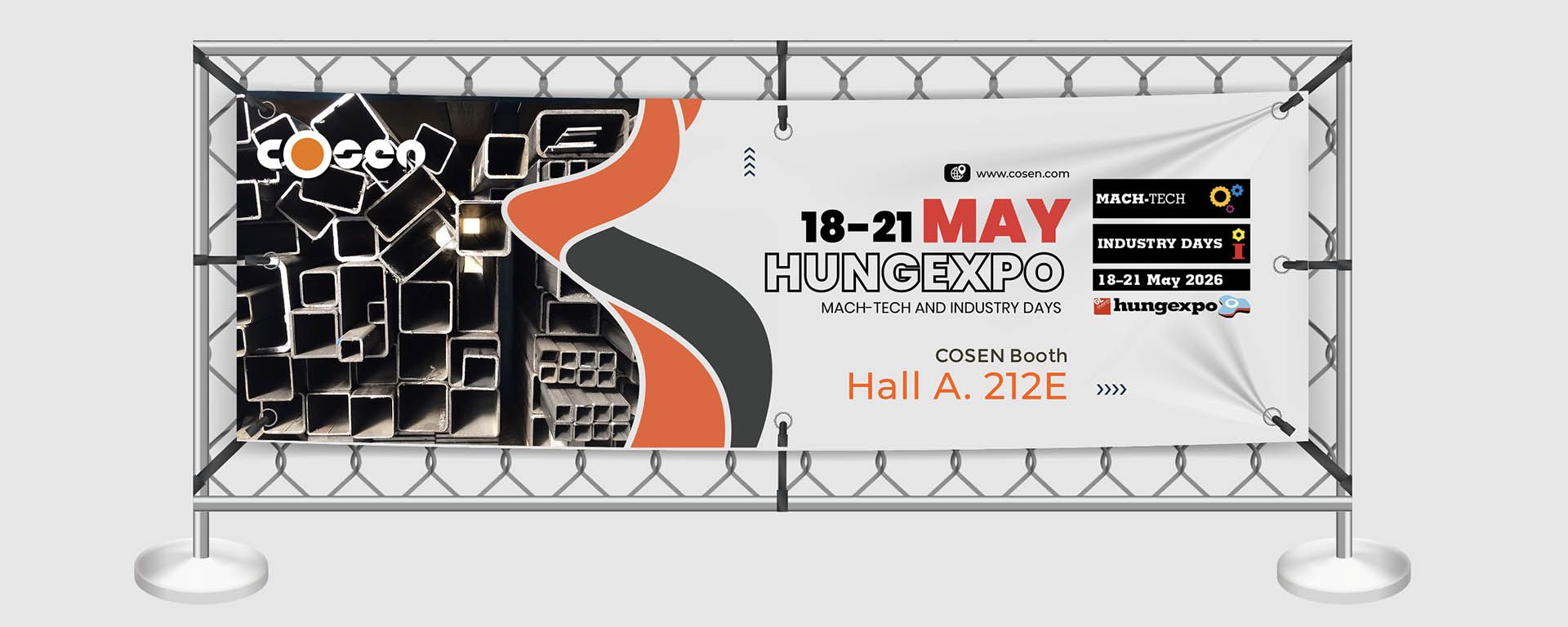 2026/5/18 ~ 5/21, MACH-TECH : HUNGEXPO 부다페스트 의회 및 전시 센터, 헝가리 / Cosen 부스: Hall A, 212E