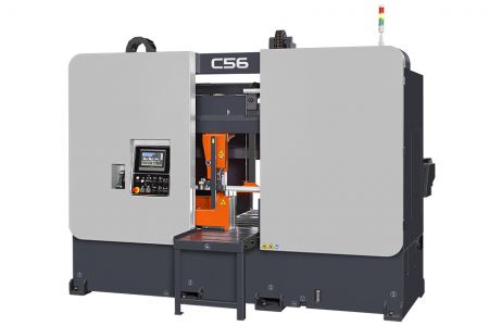 560mm* 560mm、のこぎりフレーム移動用のリニアガイド、重-dutyストレートカッティングバンドソー機械 - NCプログラム可能な自動大量生産バンドソーC56は、正確で人間工学的かつ機能的な大量切断生産に最適です。