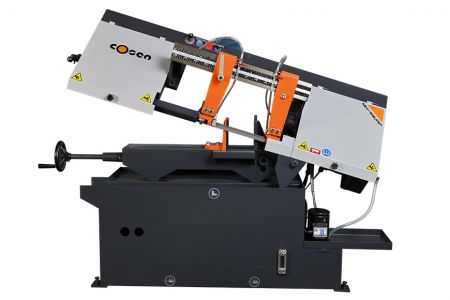 Máquina de Serra de Fita Manual Horizontal Tipo Tesoura de Corte de Metal 230 x 370mm - Serra de fita horizontal semi-automática para uso industrial