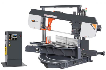 Macchina per segare a nastro semiautomatica orizzontale a doppia colonna e doppio angolo 1020mm - Display della macchina per segare a nastro semiautomatica orizzontale a doppia colonna e doppio angolo 1020mm