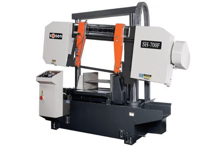 Seghe a taglio dritto semi-automatiche con telaio inclinato 350 x 700mm - Visualizzazione dell'Outlook delle seghe a taglio dritto a telaio inclinato semi-automatiche