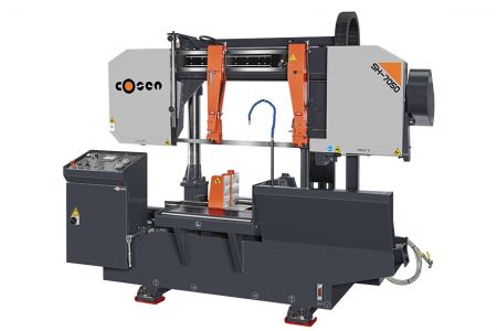 Segatrice a nastro semi-automatica con alta capacità - Visualizzazione Outlook della Sega a Nastro Doppia Colonna Semi-Automatica per Uso Intensivo
