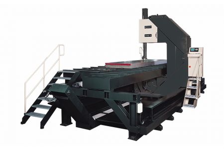 Máy cưa băng đứng với đầu di động 860mm x 1100mm. - Máy cưa băng đứng với đầu di động & bảng và khối.
