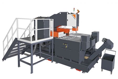400mm x 1600mm 半自动横向锯弓移动立式板块材锯切带锯床 - 半自动横向锯弓移动立式板块材锯切带锯床外观