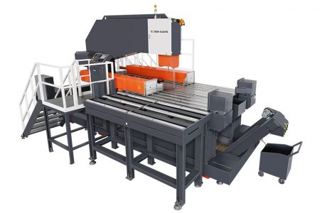 600mm x 2750mm 半自动横向锯弓移动立式板块材锯切带锯床 - 600mm x 2750mm 半自动横向锯弓移动立式板块材锯切带锯床外观