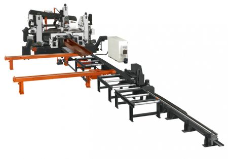 Linea di taglio a trave completamente automatizzata. - Con un flusso di produzione semplificato e macchine integrate di vario tipo, puoi risparmiare sul movimento inutile delle merci, sullo spazio a terra e sul lavoro.