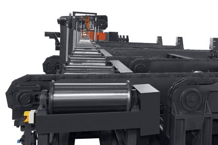 500mm x 550mm Bandsaw machine with customized cutting system Rear View